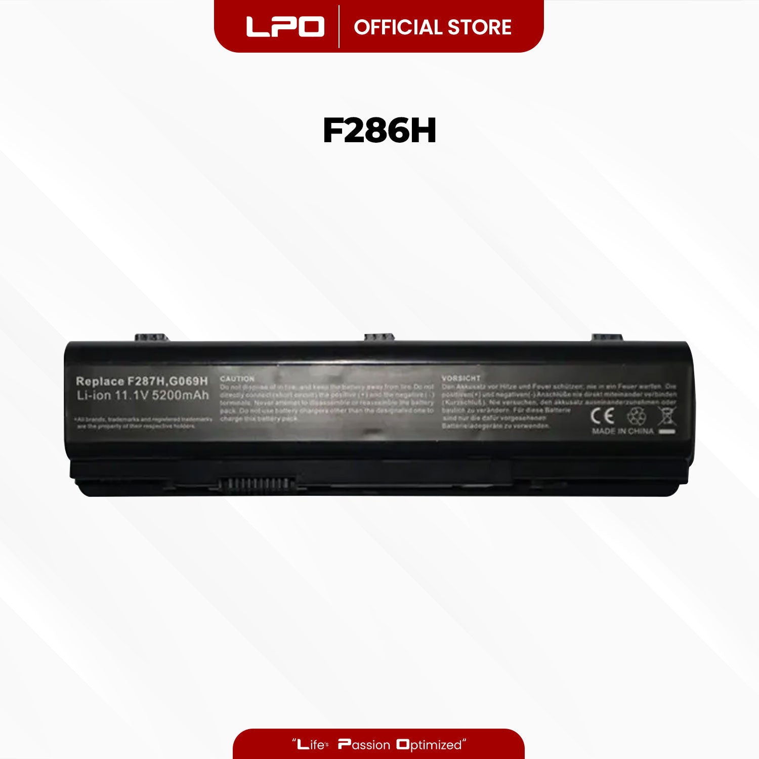 Laptop Battery F286H Compatible with Dell Vostro A840 A860 A860n 451-10673