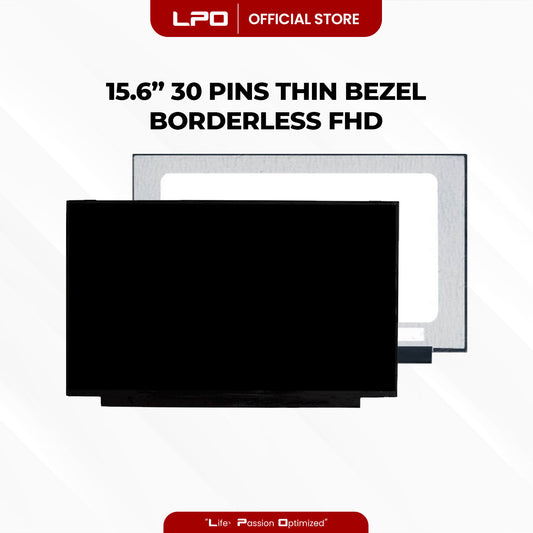 Laptop LCD Screen 15.6" 30 Pins Thin Bezel Borderless FHD 1920 x 1080 60Hz Compatible with NV156FHM-N48 NV156FHM-N61