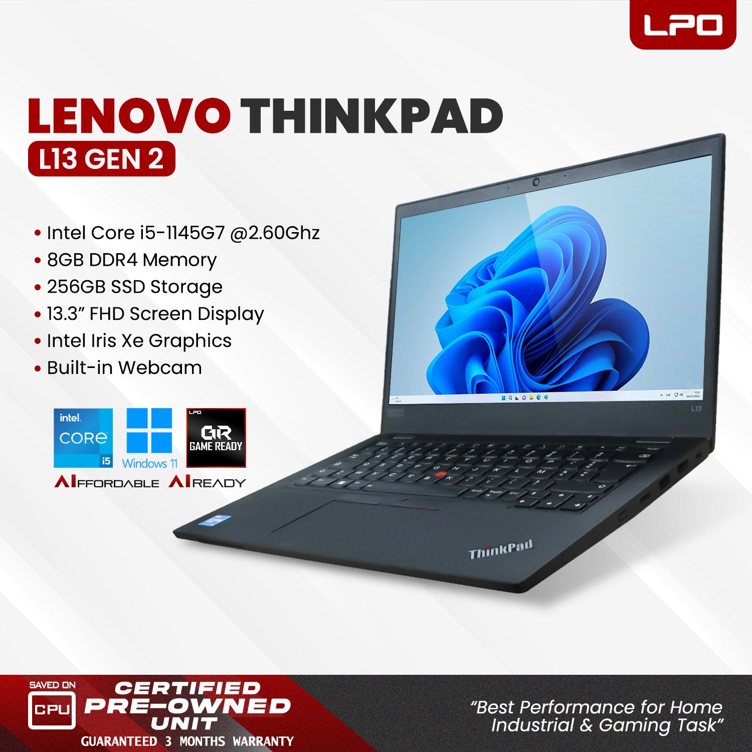 Pre owned Lenovo Thinkpad L13 Gen 2