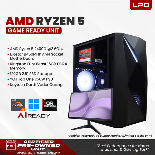 Pre owned AMD Ryzen 5 Game Ready Unit Keytech Darth