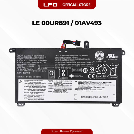 Laptop Battery 00UR891 / 01AV493 Compatible with Lenovo ThinkPad T570 T580 P51S P52S