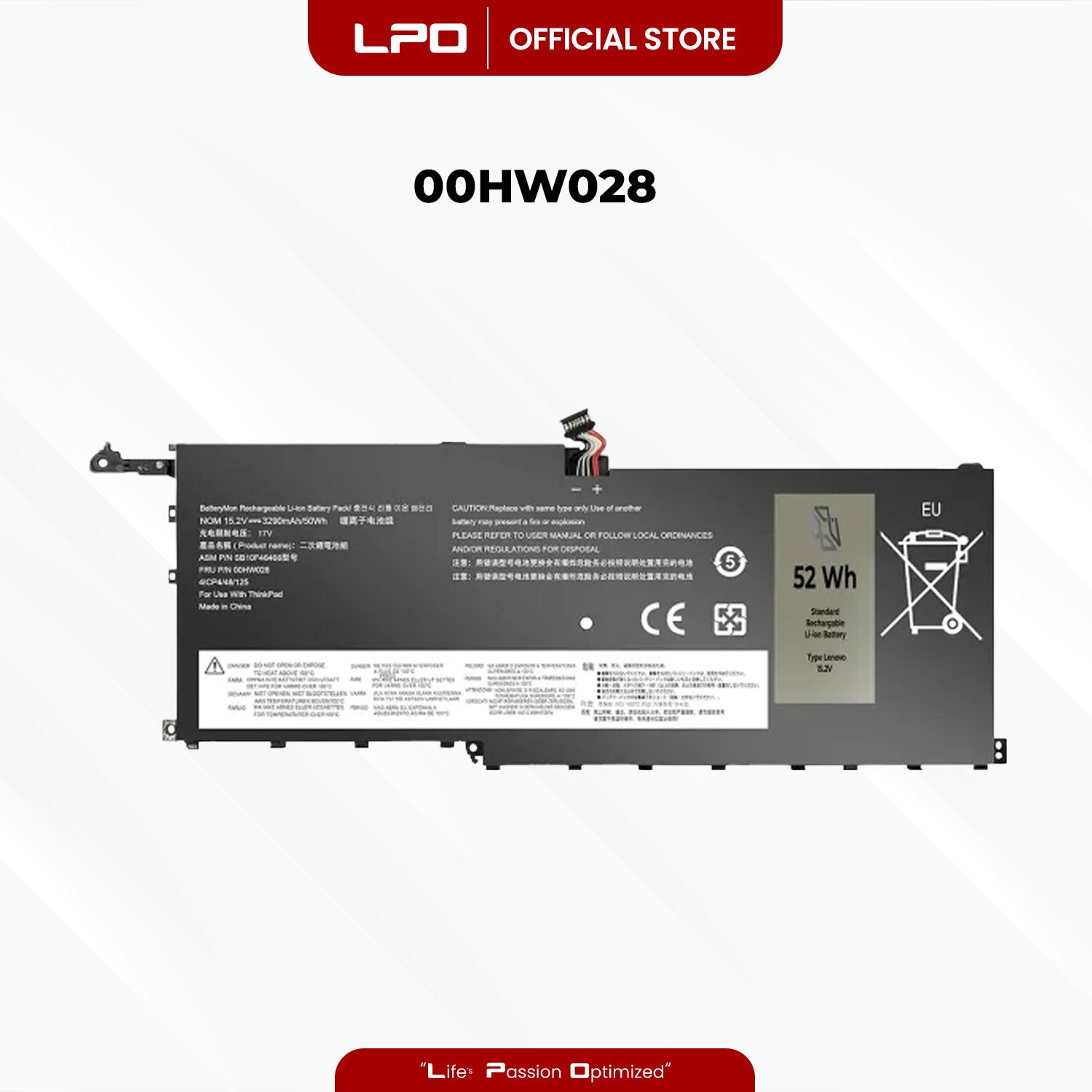 Laptop Battery 00HW028 Compatible with Lenovo ThinkPad X1 Carbon 2016, 20FB