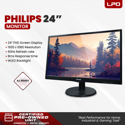 LPO Philips 24" W-LED system 16:9 1920 x 1080 60 Hz 8 ms