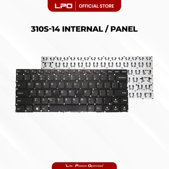 Laptop Keyboard LENOVO 310S-14 Internal / Panel Black US Compatible with Lenovo Ideapad 310S-14