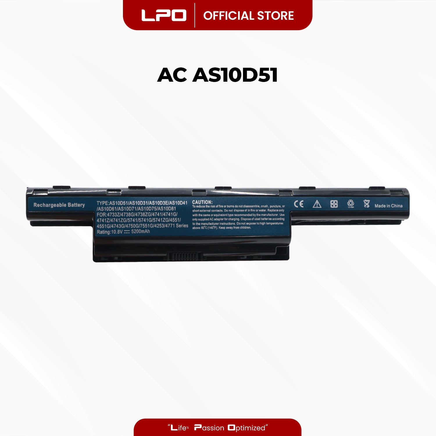 Laptop Battery AS10D51 Comaptible with Acer TravelMate 5742-7399 TravelMate 5742-7906 - LPO Laptop PC-Outlet