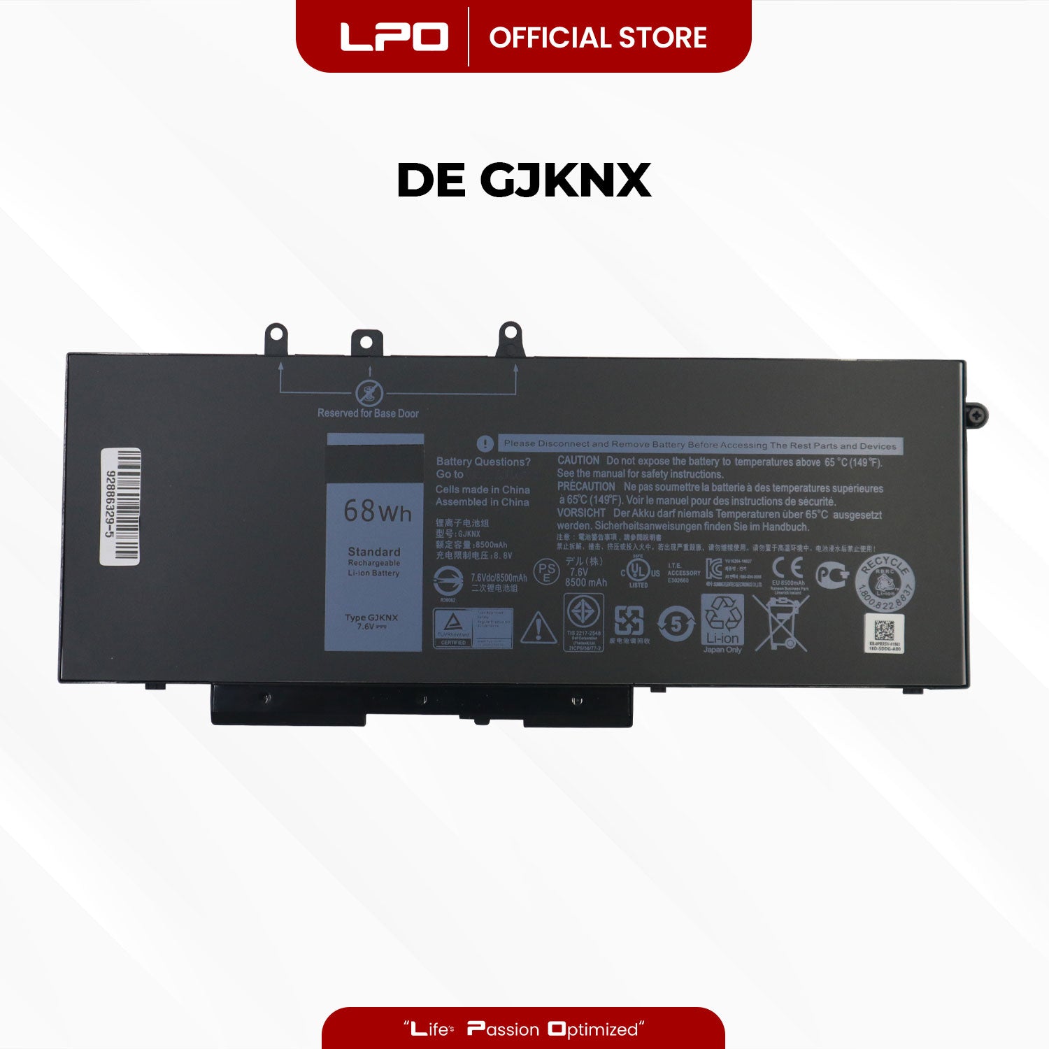 Laptop Battery GJKNX Compatible with Dell Precision 15-3520 3530 Series, Dell Latitude E5480 Series