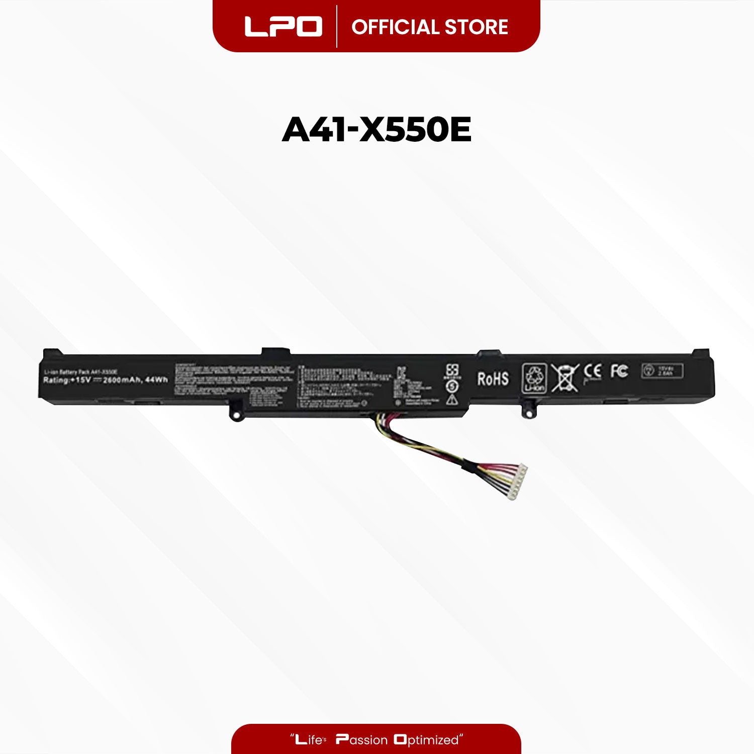 Laptop Battery A41-X550E Compatible with Asus X450 X450E X450J A550D X550E X550V