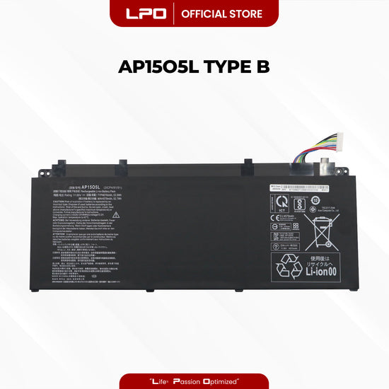 Laptop Battery AP15O5L TYPE B Compatible with	Acer Aspire S 13 Acer Aspire S13 S5-371