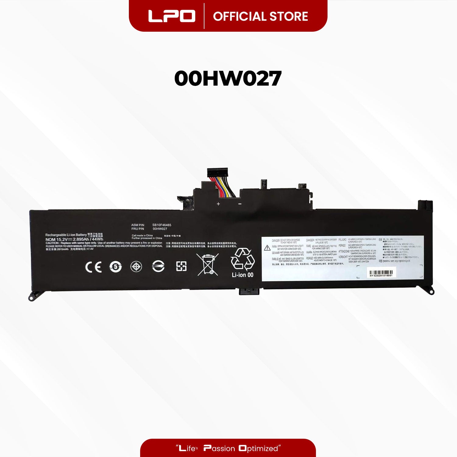 Laptop Battery 00HW027 Compatible with Lenovo ThinkPad Yoga 260 370 X380 Series