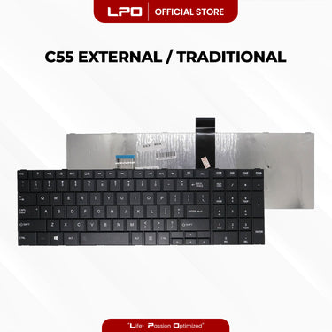 Laptop Keyboard TOSHIBA C55	External / Traditional Black US Compatible with Toshiba Satellite C55 C50-A C55-A C55D-A Series