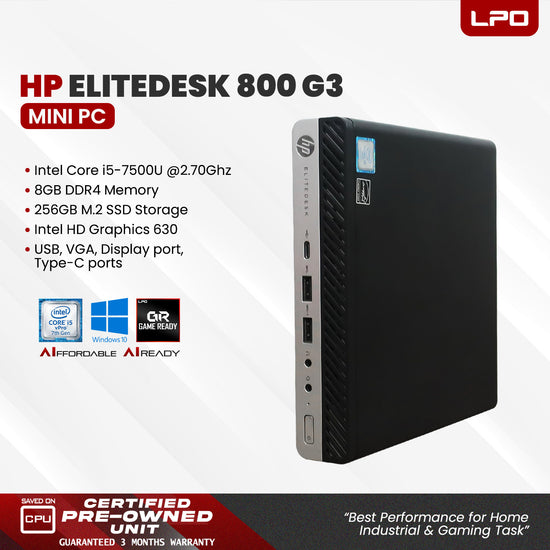 Pre owned HP EliteDesk 800 G3 Mini PC