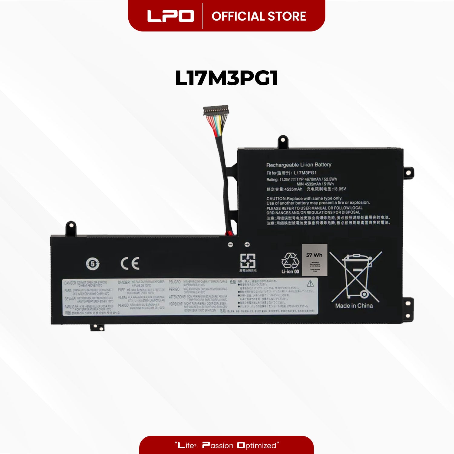 Laptop Battery L17M3PG1 Compatible with Lenovo Legion Y530-15ICH 81GT 81FV 81LB Series