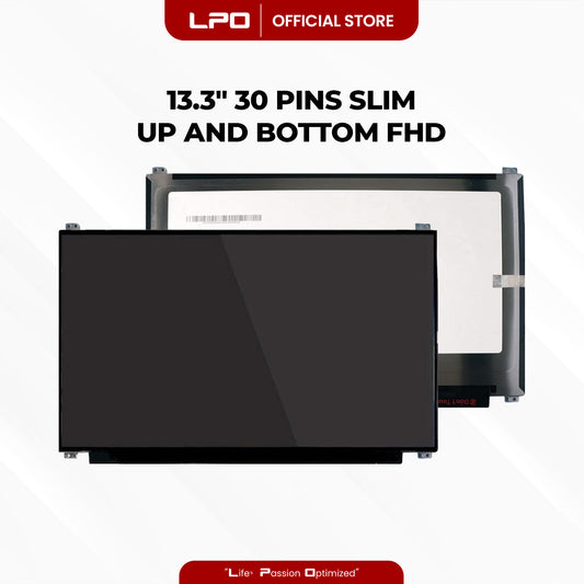 Laptop LCD Screen 13.3" 30 Pins (left connector) Slim Type Up and Down Bracket FHD 1920 x 1080 60Hz Compatible with B133HAN02.7