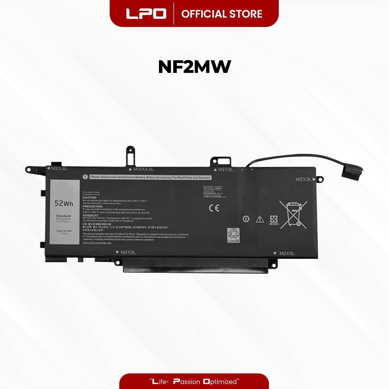 Laptop Battery NF2MW Compatible with Dell Latitude 7400 2-in-1, Latitude 9410 Series