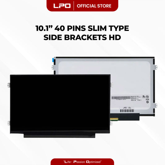 Laptop LCD Screen 10.1" 40 Pins Slim Type Side Bracket HD 1366 x 768 60Hz