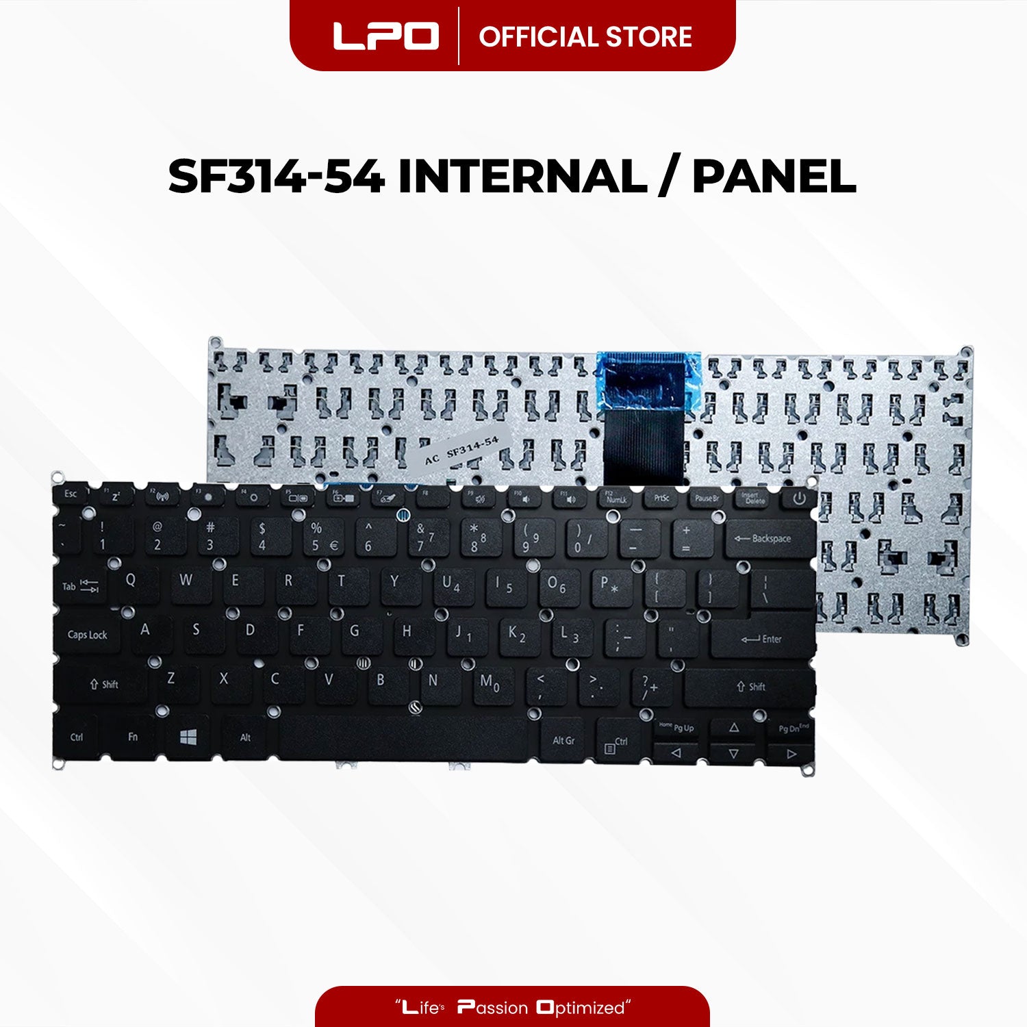 Laptop Keyboard ACER SF314-54 Internal Type / Panel Black US Compatible with Acer Swift 3 SF314-54