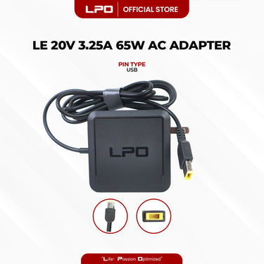 Laptop Charger Lenovo 20V 3.25A 65W USB Pin Compatible with Lenovo Thinkpad T430 T440 T440S T440P
