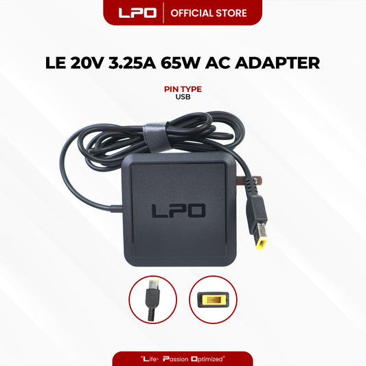 Laptop Charger Lenovo 20V 3.25A 65W USB Pin Compatible with Lenovo Thinkpad T430 T440 T440S T440P