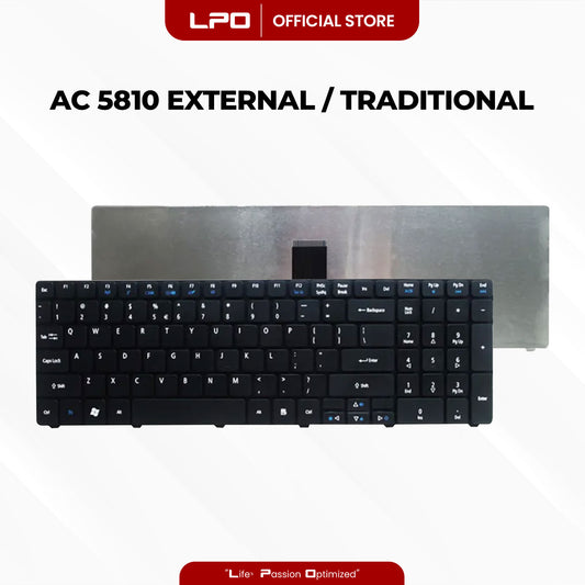 Laptop Keyboard ACER 5810 External Type / Traditional Black US Compatible with Acer 5810 5810T