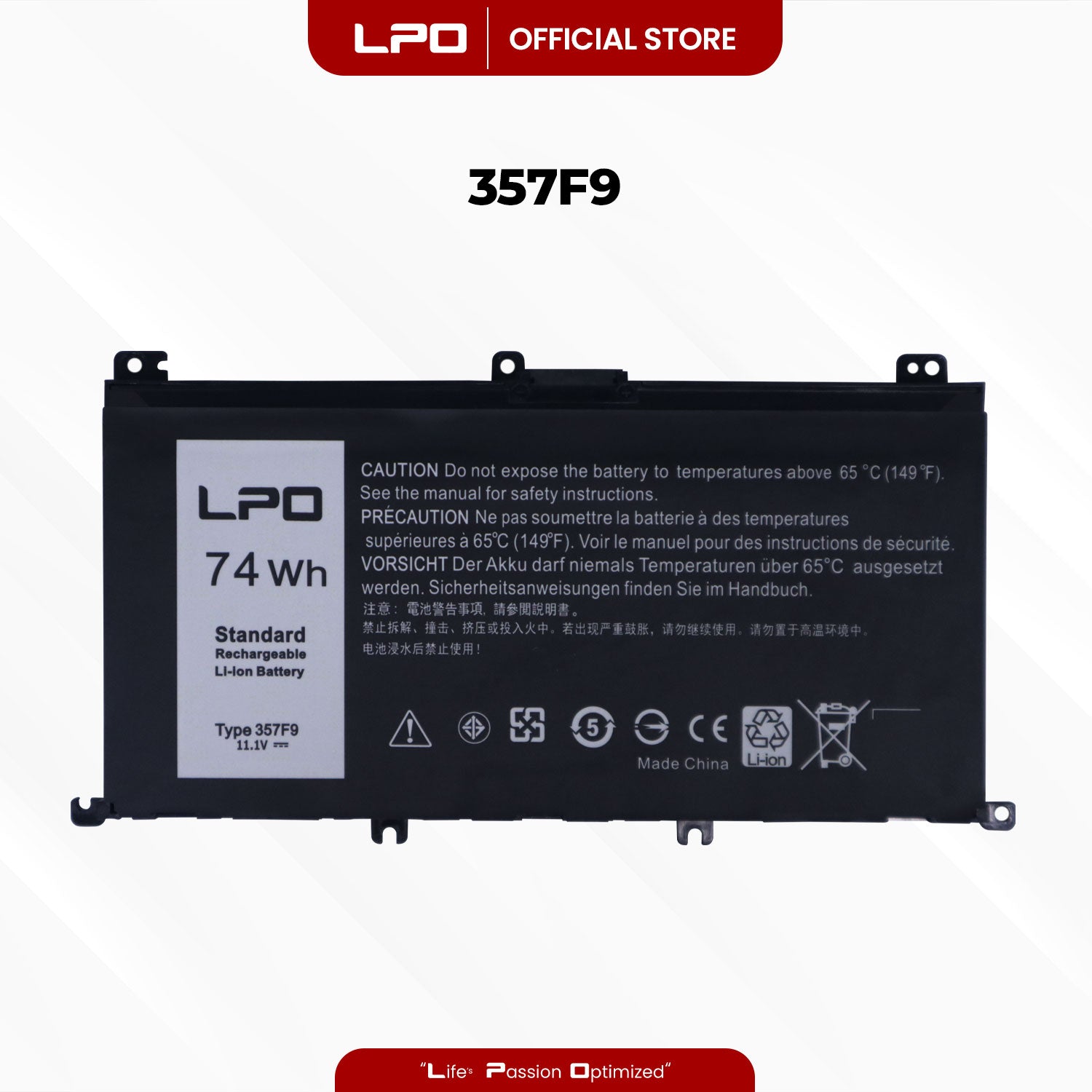 Laptop Battery 357F9 Compatible with Dell Inspiron 15 5577 7557 7559 7566 7567 Series - LPO Laptop PC-Outlet
