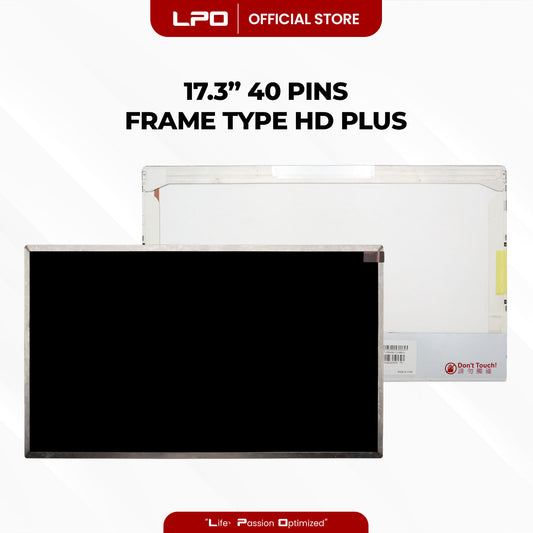 Laptop LCD Screen 17.3" 40 Pins (left connector) Frame Type HD+ 1600 x 900 60Hz Compatible with LTN173KT01-H01