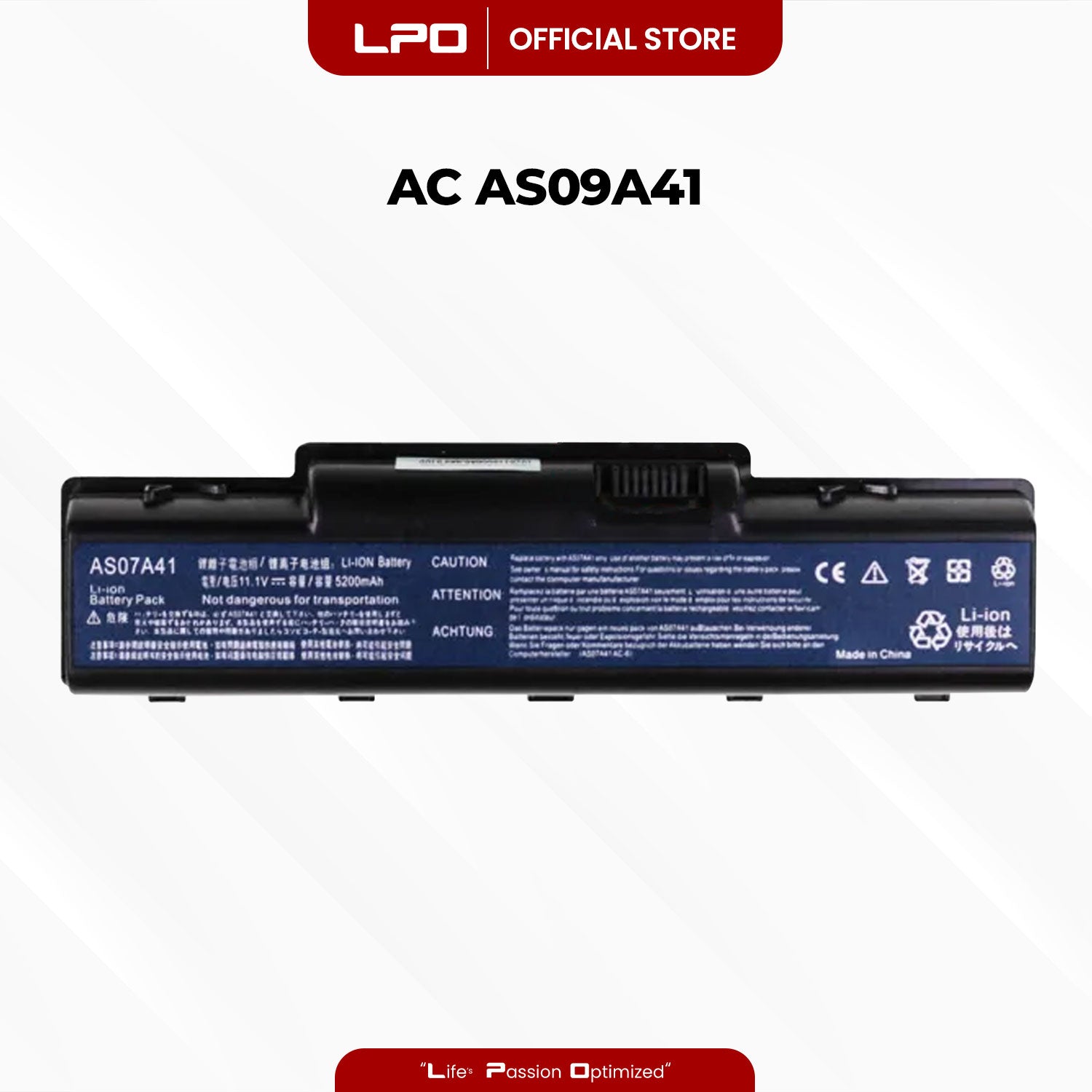 Laptop Battery AS09A41  Compatible with Acer Aspire 4732Z, 5332, 5334, 5516, 5517 - LPO Laptop PC-Outlet