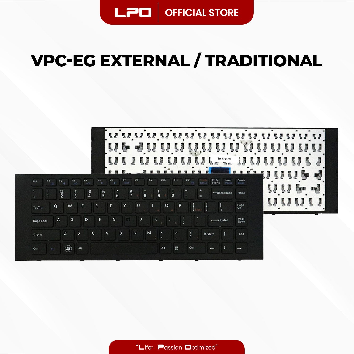 Laptop Keyboard SONY VPC-EG External / Traditional Black US Compatible with Sony Vaio VPCEG16FM