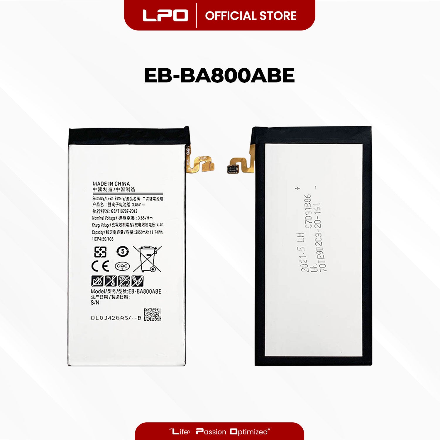 Cellphone Battery Samsung Galaxy A8 2015 EB-BA800ABE Compatible with SM-A8000, SM-A800F