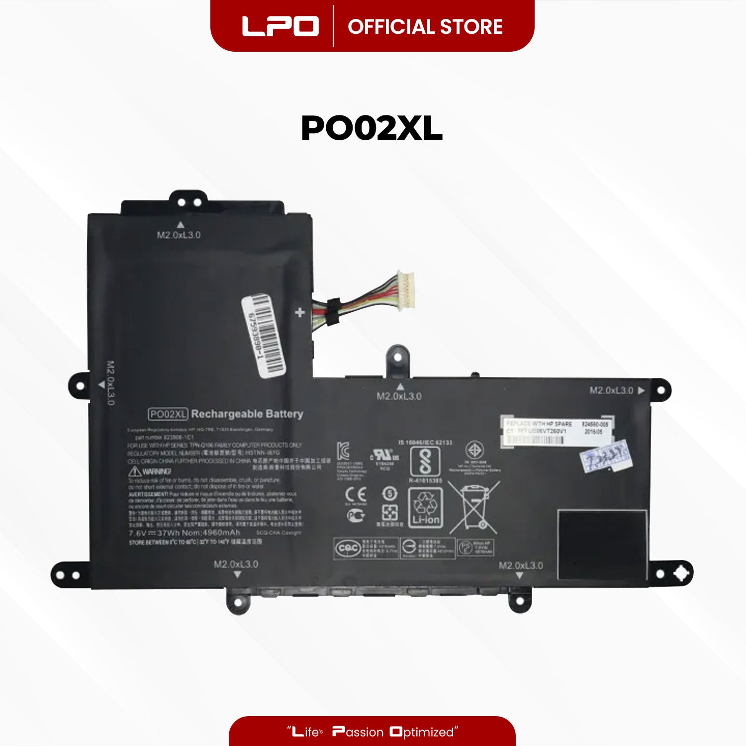 Laptop Battery PO02XL Compatible with HP Stream 11 Pro G4, Stream Notebook 11