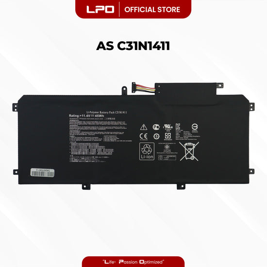 Laptop Battery C31N1411 Compatible with Asus ZenBook UX305 UX305F UX305FA UX305C - LPO Laptop PC-Outlet
