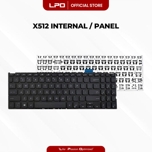 Laptop Keyboard ASUS X512 Internal / Panel Black US Compatible with Asus VivoBook 15 X509FA