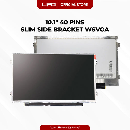Laptop LCD Screen 10.1" 40 Pins Slim Type Side Bracket WSVGA 1024 x 600 60hz Compatible with N101L6-L0CN101L6-L0C
