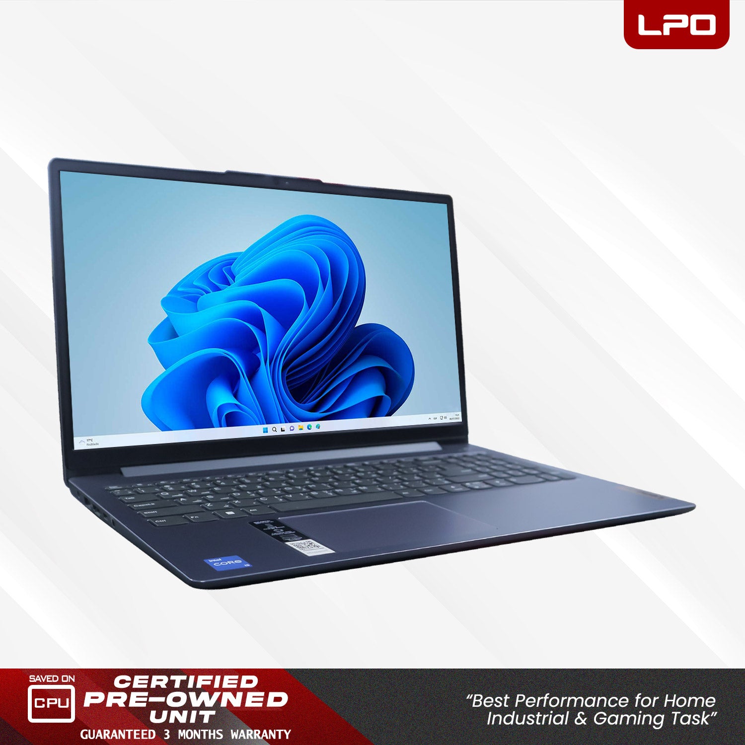 LPO Laptop Lenovo Ideapad Slim 3 15IRU8 Intel Core i3-1305V, 1600MHz 8GB DDR5 256GB SSD NVME Win 11 Pro 15.6