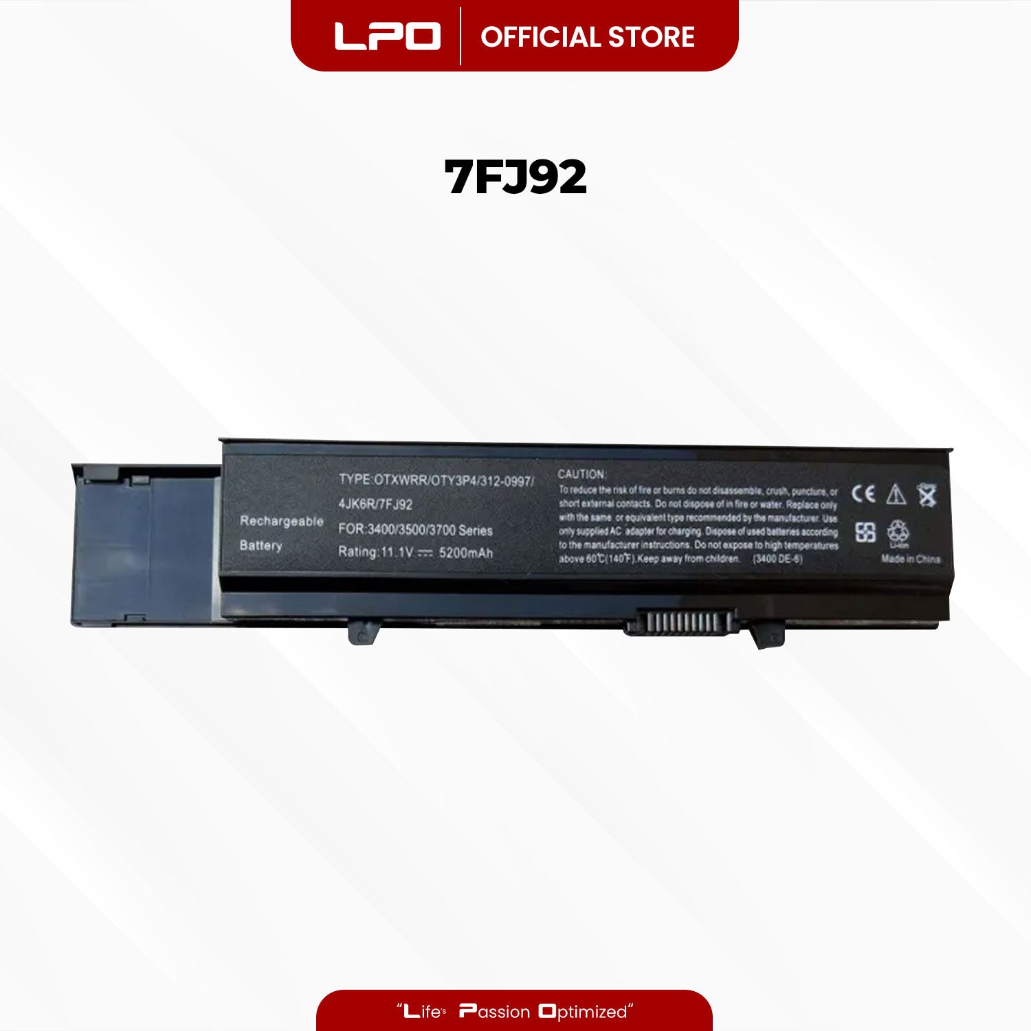 Laptop Battery 7FJ92 Compatible with Dell Vostro 3700 3500 3400 Series CYDWV 04D3C