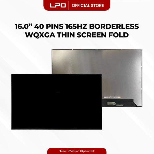 Laptop LCD Screen 16.0" 40 Pins Thin Screen Fold Borderless WQXGA 2560 x 1600 165Hz Compatible with NE160QDM-NM1
