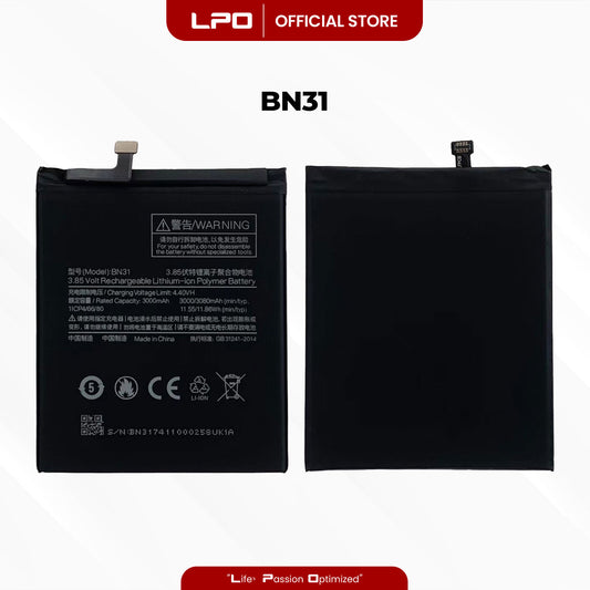 Cellphone Battery Xiaomi Mi A1 2017 BN31 Compatible with MDG2, MDI2 - LPO Laptop PC-Outlet