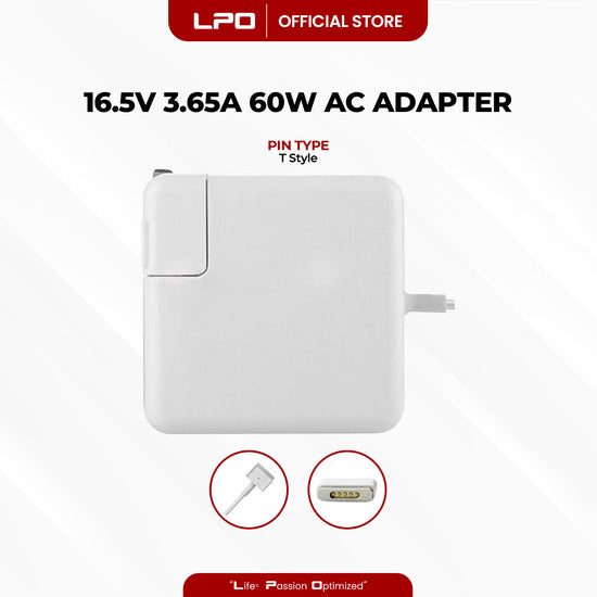 Laptop Charger MacBook 16.5V 3.65A 60W T Style Compatible with MacBook Pro (Retina, 13-inch, Late 2012 - 2015) A1435