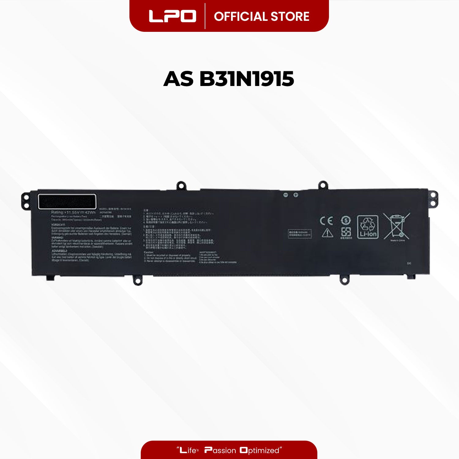 Laptop Battery B31N1915 Compatible with Asus ExpertBook BR1100FKA Series; for Asus ExpertBook B1400CEPE Series: B1500CEPE-BQ0900R B1400CEPE-EK5810T