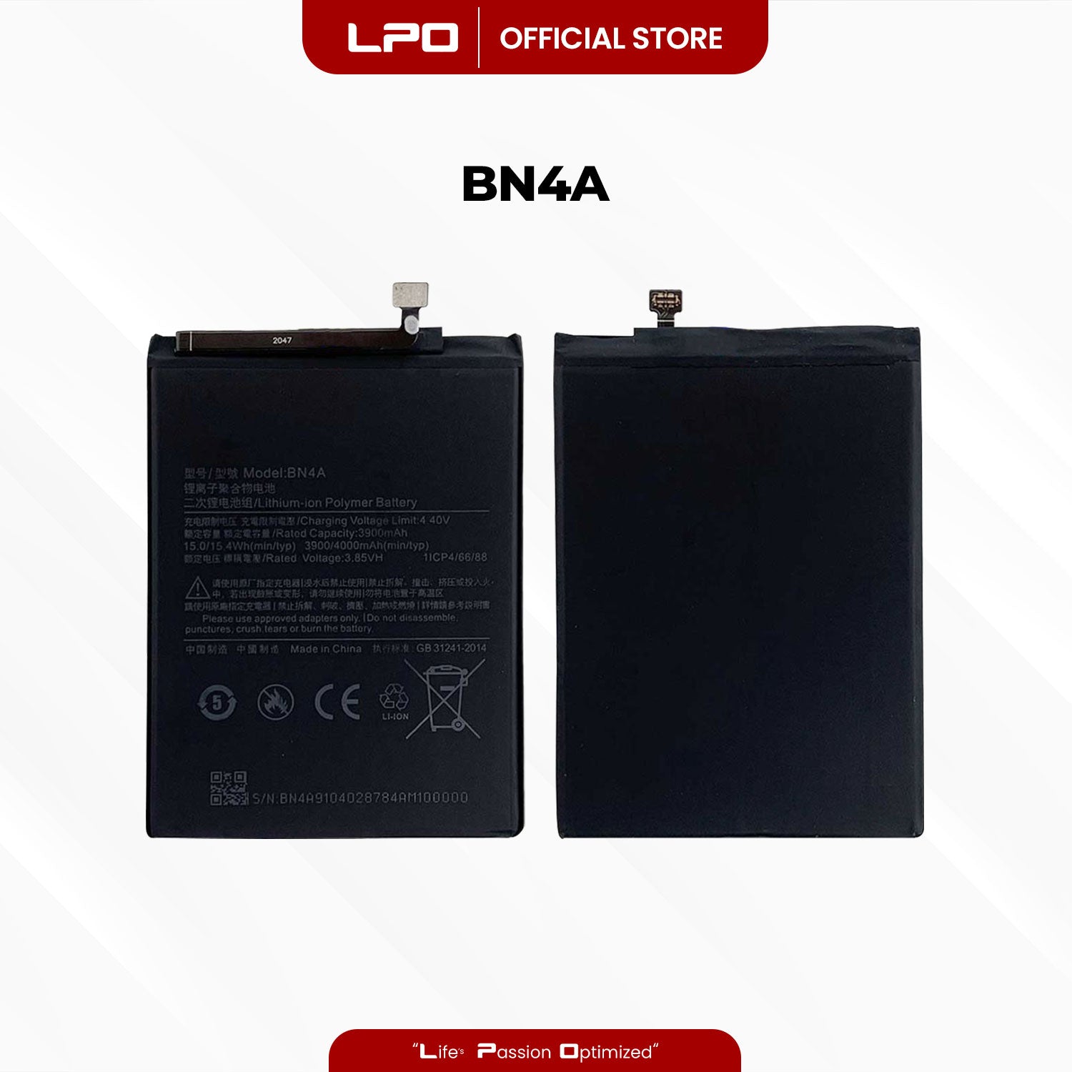 Cellphone Battery Xiaomi Redmi Note 7 2019 BN4A Compatible with Xiaomi Redmi Note 7S, Redmi Note 7 Pro, Mi Note 7 - LPO Laptop PC-Outlet