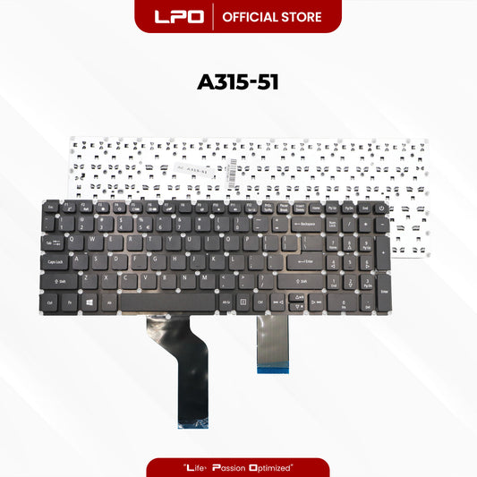 Laptop Keyboard ACER A315-21	 Internal Type / Panel Black US Compatible with Acer Aspire 3 A315-21