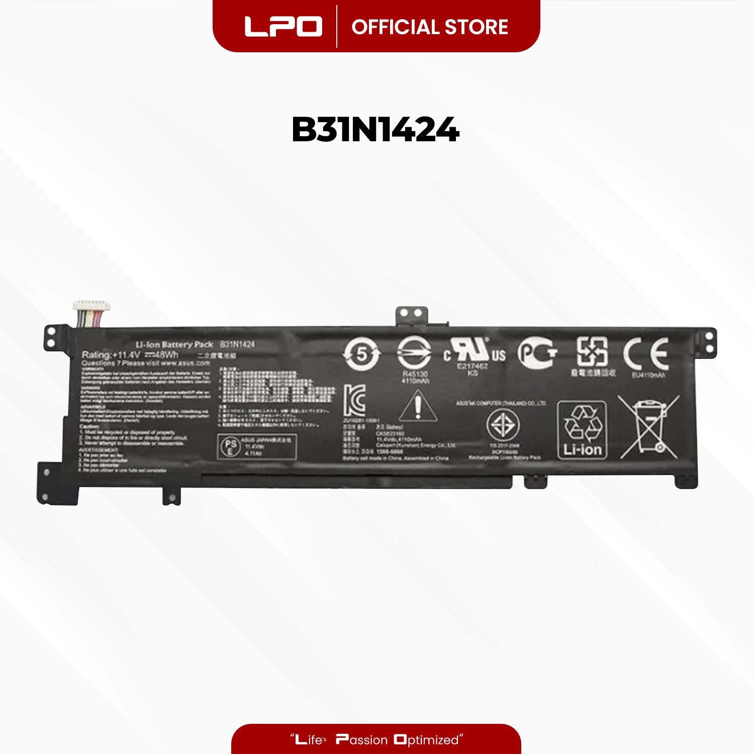 Laptop Battery B31N1424 Compatible with Asus K401L, K401LB, K401LB5010, K401LB5200, K401LB5500, K401U, K401UB, K401UQ, A400U, A401L Series