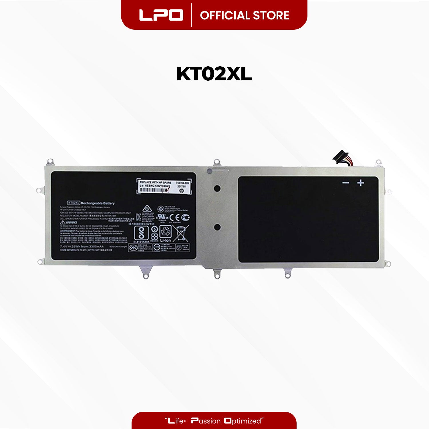 Laptop Battery KT02XL Compatible with HP KT02025XL HSTNN-LB6F HSTNN-I19X 753330-1C1 753330-1B1 753330-4