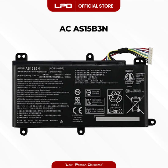 Laptop Battery AS15B3N Compatible with Acer Predator 15 G9-591 G9-591G G9-591R Series; - LPO Laptop PC-Outlet
