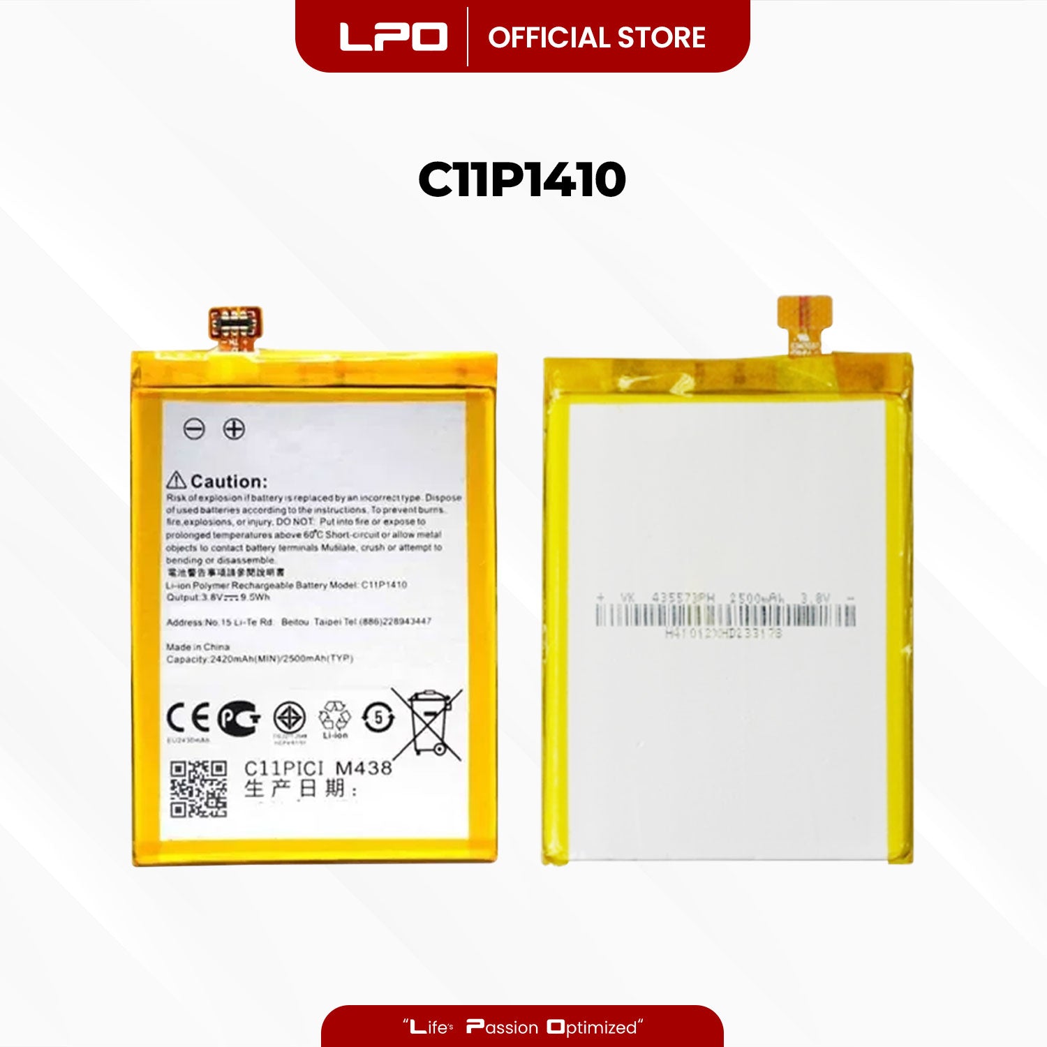 Cellphone Battery Asus Zenfone 5 Lite ZC600KL 2018 C11P1410 Compatible with X017DA, X017D
