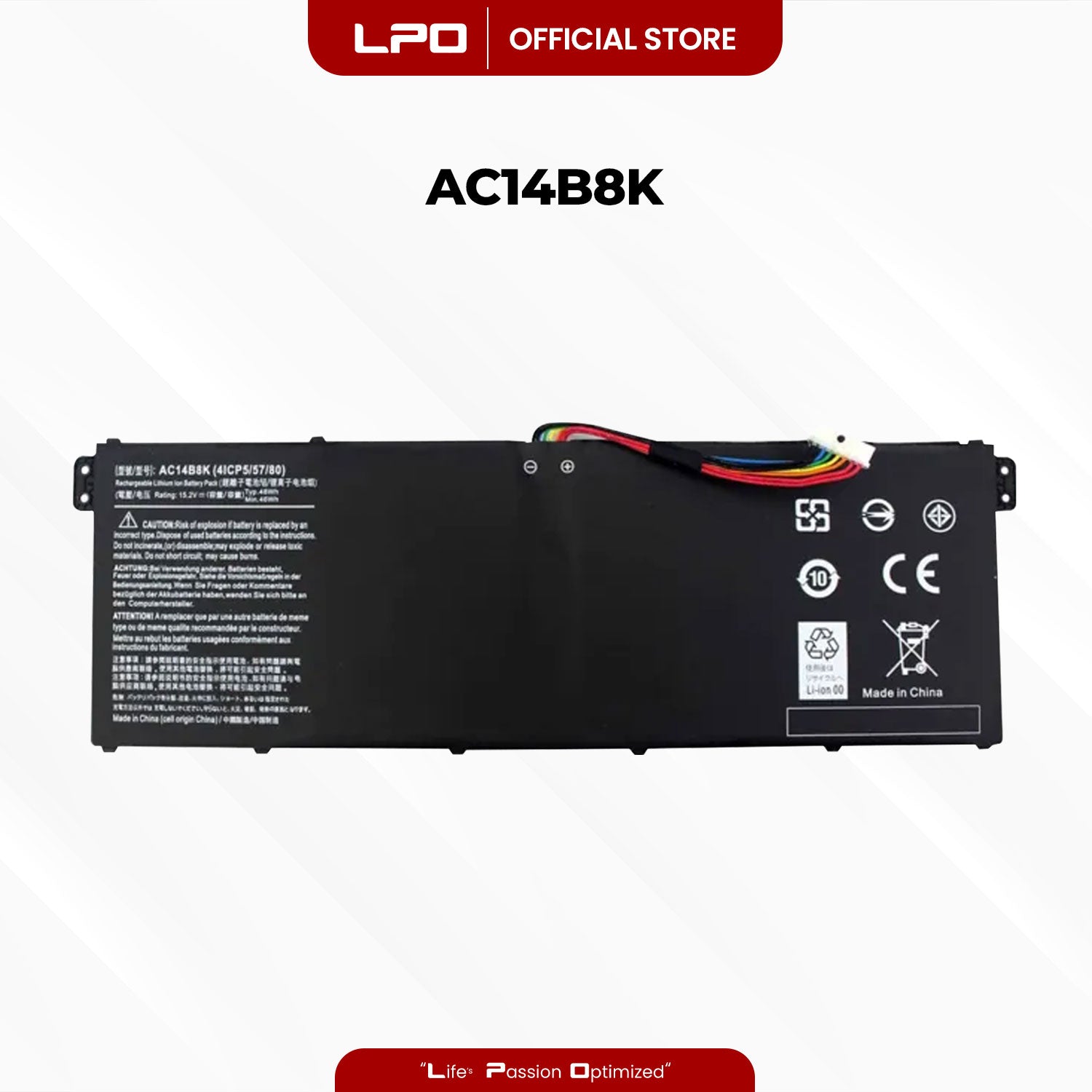 Laptop Battery AC14B8K Compatible with  Acer Aspire V3-371, E3-111, E3-112 / E3-112M, ES1-111