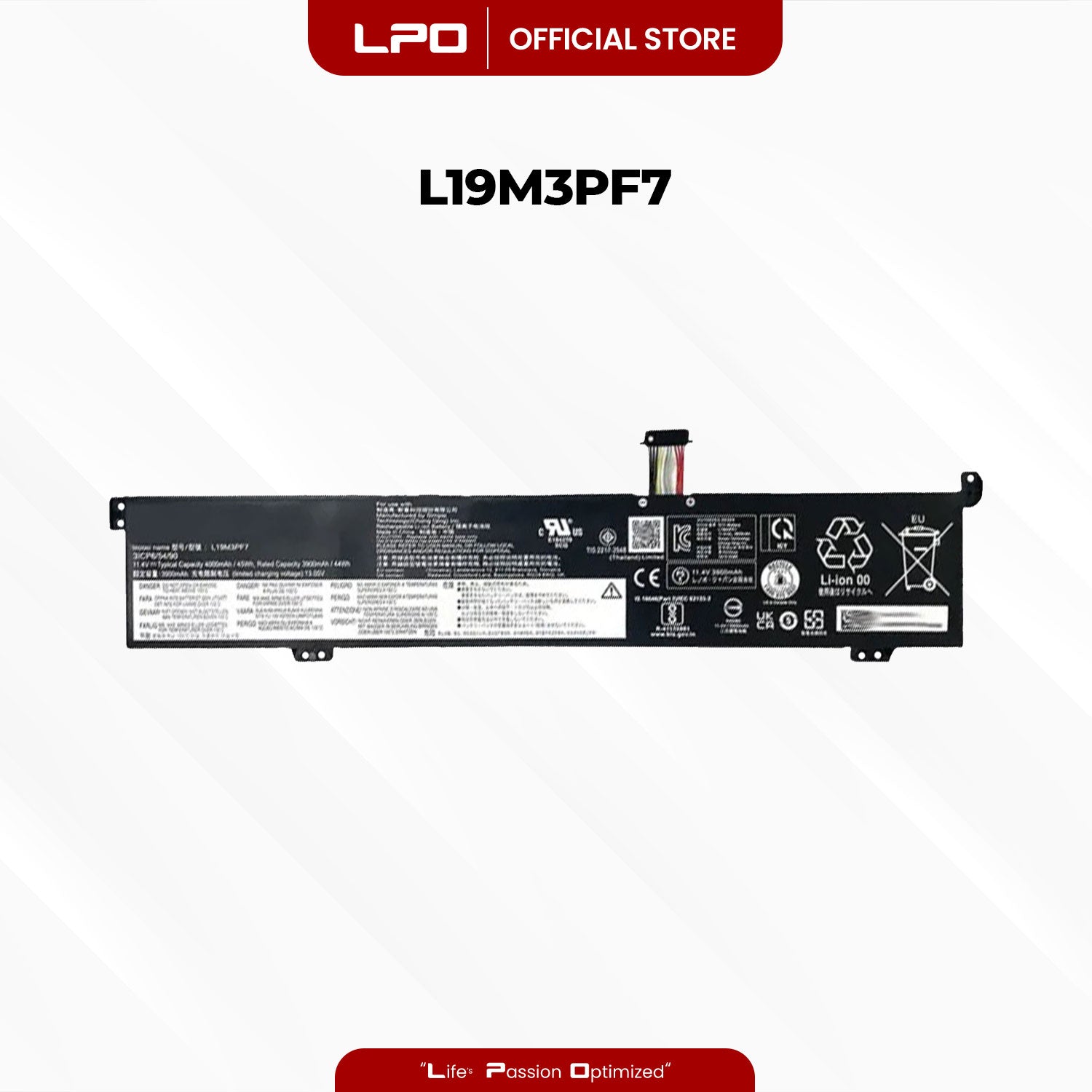Laptop Battery L19M3PF7 Compatible with Lenovo Ideapad Creator 5 15IMH05-82D40014SB