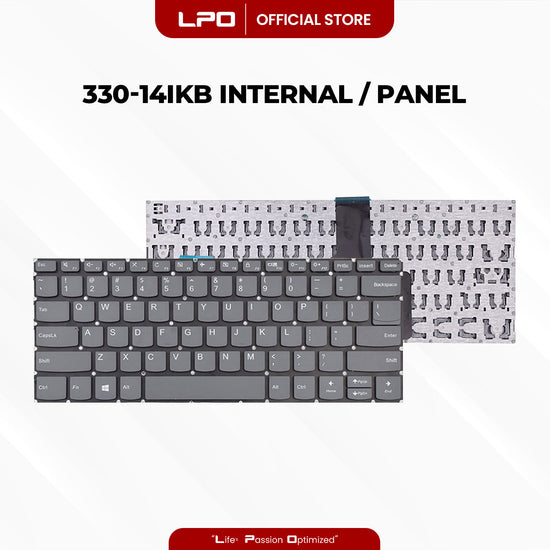 Laptop Keyboard LENOVO 330-14IKB Internal / Panel Gray US Compatible with Lenovo 330-14IGM