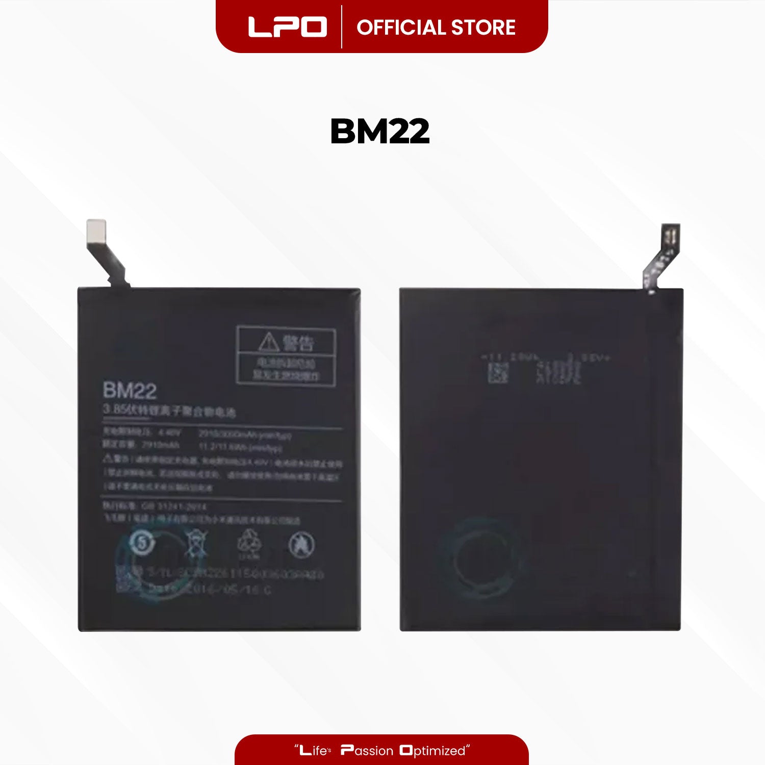 Cellphone Battery Xiaomi Mi 5 2016 BM22 Compatible with 2015105 - LPO Laptop PC-Outlet