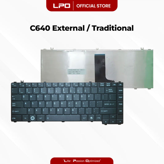Laptop Keyboard TOSHIBA C640 External / Traditional Black US Compatible with Toshiba Satellite C600