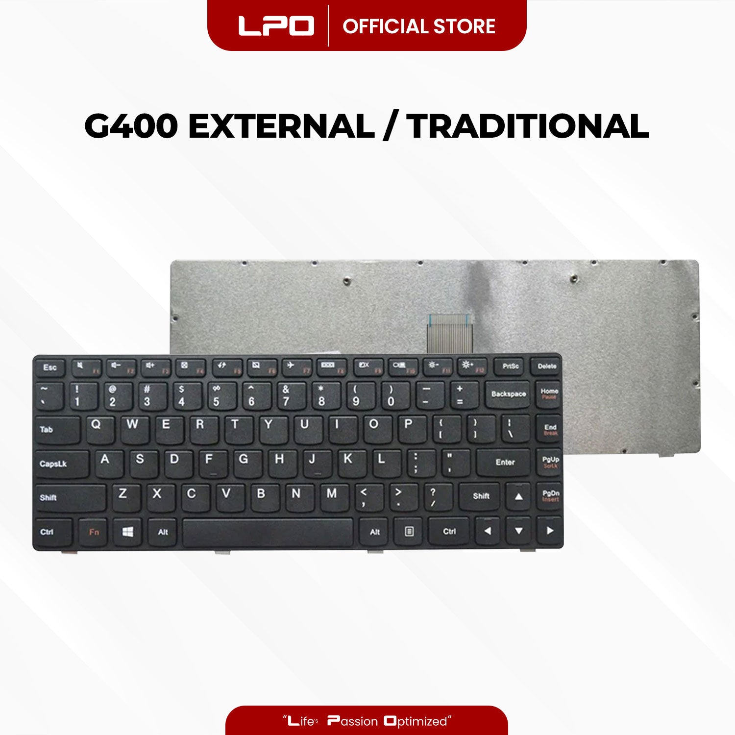 Laptop Keyboard LENOVO G400 External / Traditional Black US Compatible with Lenovo Ideapad G405A G405 G410